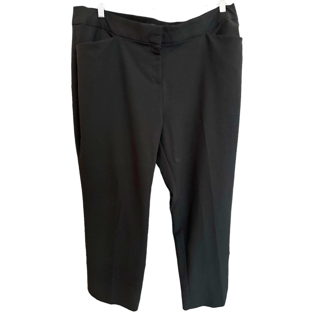 WORTHINGTON WOMAN Black Pants Career Size 16W Pockets Perfect Trouser